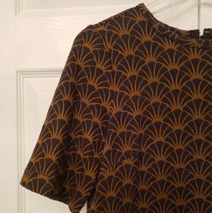 LOFT art deco print dress